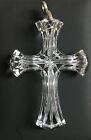 Waterford Crystal Cross Pendants Date 02/02/53 (RARE) & Sterling Silver Chains