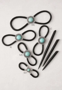 Lilla Rose Nina Turquoise Flexi Braided 8 Hair Clip FX-2817 S (Small) - Picture 1 of 2