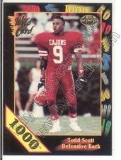 todd scott rookie rc draft wild card sp 1000 stripe southwest louisiana college