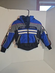 Choko Fireball Kids Size 8 Racing Checkered Flames Jacket, Factory Racing - Picture 1 of 15