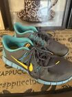 RARE Nike Free 5.0 Livestrong pour hommes taille 10 579745-001 gris, sarcelle, or