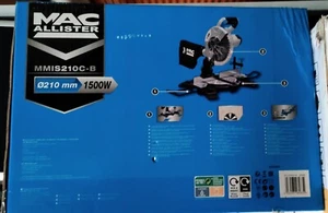 NEW Mac Allister 1500W 220-240V 210mm Corded Compound Mitre Power Saw MMIS210C-B - Picture 1 of 1