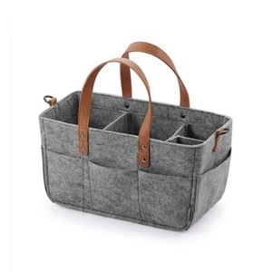 Nursery Organizer Basket Infant Diaper Bag with Handle Caddy Changing Nappy Kids - Picture 1 of 14