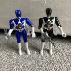 Mighty Morphin Power Rangers Black & Blue Ranger 5? Figures 1993 X2 Bundle