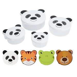 Kids Lunch Box Set Plastic Snack Food Container Storage Box School Picnic 4x - Picture 1 of 23