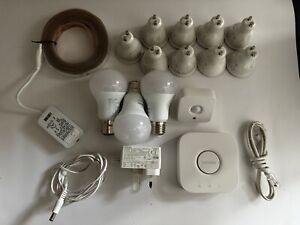Bulk Lot of Philips Hue Equipment White and Colour - Bulbs Controller Sensors