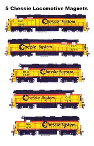 Chessie System Locomotive #2 5 magneti Andy Fletcher - Foto 1 di 1