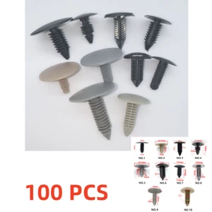 100PCS Universal Car Fender Door Fastener Plastic Bumper Trim Clip Body Rivet - Bild 1 von 10