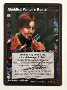 Rare Signed By Anson Maddocks Muddled Vampire Hunter Vampire Deckmaster - Picture 1 of 6
