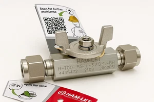 Ham-Let H-700-SS-L-3/8-T-BH 3/8" SS Ball Valve Let-Lok Fittings New in Box - Picture 1 of 9