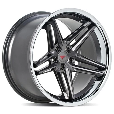 F19x8.5/R20x10"Staggered Ferrada Wheels CM1 Matte Graphite/Chrome Lip Corvette Foto 1 de 4