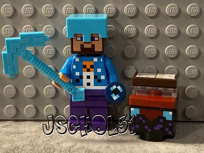 LEGO Minecraft Steve Minifigura con Suéter de Vacaciones del Set 21280 - ¡Nuevo! Foto 1 de 4