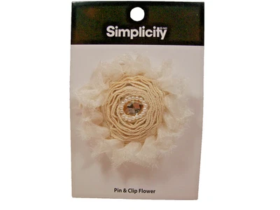 Ivory Rhinestone Pearl Pin & Clip Flower Hair Accessory Simplicity Brand B60 - Image 1 of 4