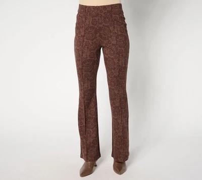 Peace Love World Women's Pants Sz XS Regular Printed Lace Flare Brown A677798 - Image 1 of 4