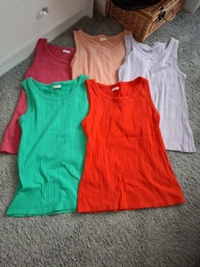 X5 Colourful Summer Vests From Next Age 12-13 - Picture 1 of 3