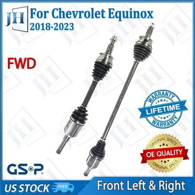OE Front Pair CV Axle Shaft Set for 18-23 Chevy Equinox GMC Terrain L4-1.5L FWD - Image 1 of 4