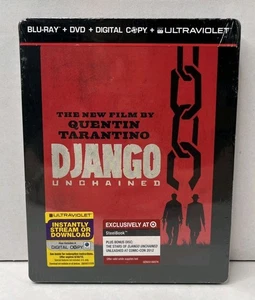 Django Unchained (Blu-ray + DVD, 2013) Target Exclusive Steelbook - New/Sealed - Picture 1 of 6
