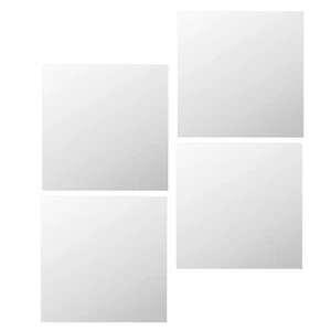4 Pc Mirror Wall Stickers Full Mirrors for Bedroom Length Decorative - Picture 1 of 12