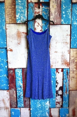 Женские Alex вечера платье спагетти ремень блестящее платье размер 10 блеск синий - Изображение 1 из 4