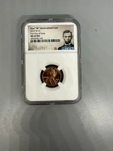 2019-W 1c Lincoln Cent First "W" Uncirculated Cent - NGC MS 69 RD - Picture 1 of 3