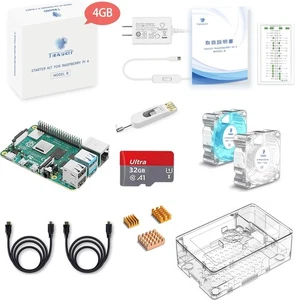 TRASKIT Raspberry Pi 4 Kit/Raspberry Pi 4B (4GB RAM) - Picture 1 of 9