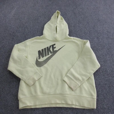 Sudadera con Capucha Nike Jóvenes Niños Mediana Amarillo Claro Grande Swoosh Pullover Polar Sudadera Foto 1 de 4