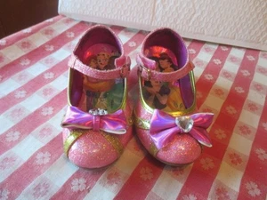 LITTLE GIRLS Disney Princess Pink & Gold GLITTERY Mary Jane STYLE SHOES SIZE 9 - Picture 1 of 5