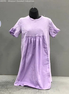 English Factory Girls Purple Short Sleeve Dress - Size XS - Image 1 of 4
