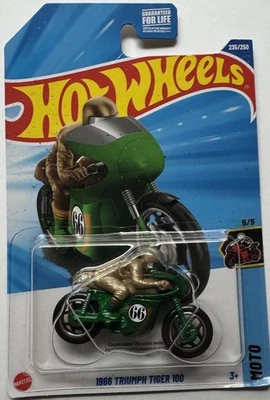 2025 Hot Wheels MOTO 5/5 SECRET TREASURE HUNT 1966 Triumph Tiger 100 235/250 - Image 1 of 2