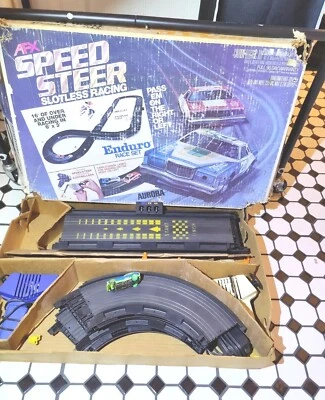 Vtg Aurora AFX Speed Steer Slotless Racing Enduro Race Set Untested - Image 1 of 4