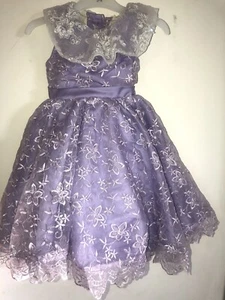 Girls Lilac Lace Skater Party/ Prom Dress - Picture 1 of 4
