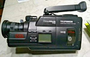 CINEPRESA-VIDEOCAMERA-TELEFUNKEN CAMERARECORDER  VM 4440 VHS-anni 90-RARA - Foto 1 di 12