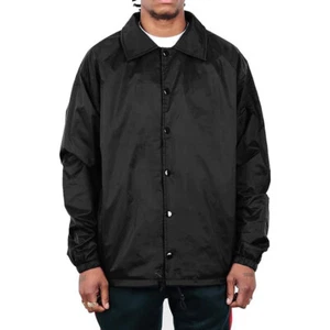 Shaka Wear Men’s Coach Jacket Classic Windbreaker, Relaxed Fit, Water Resistant - Picture 1 of 25