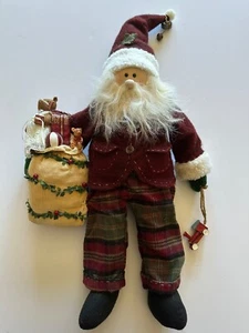 Rustic Country Christmas Soft Cloth Santa Claus 24 In Folk Art Santa Figure. - Picture 1 of 9