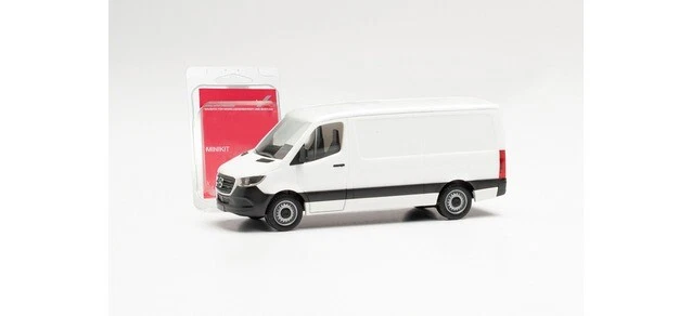 Herpa Minikit 013871 - 1/87 Mercedes-Benz Sprinter `18 Box Tetto Piano , Bianco - Immagine 1 di 1