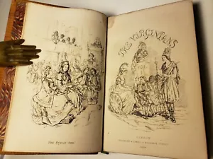 1858 THACKERAY'S VIRGINIAN'S TWO VOL 1ST BOOK FORM *NO FOXING* RARE CLEAN PLATES - Imagen 1 de 11