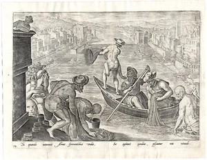 Antique Hunting Print-ARNO-FLORENCE-CORNUCOPIA-NET-No. 94-Stradanus-1615 - Picture 1 of 1