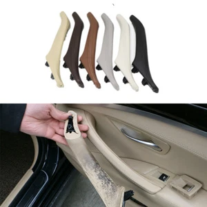 1pcs Real Leather Car Interior Door Handle Replace Trim for BMW F10 F11 2010-16 - Picture 1 of 21