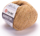 Yarnart Manhattan - Glittery Knitting Yarn, Sparkle Yarn, Shiny Metallic Yarn, W