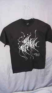 T shirt Diamond Dust argento glitter angelo pesce taglia L grande nera vintage vintage - Foto 1 di 11