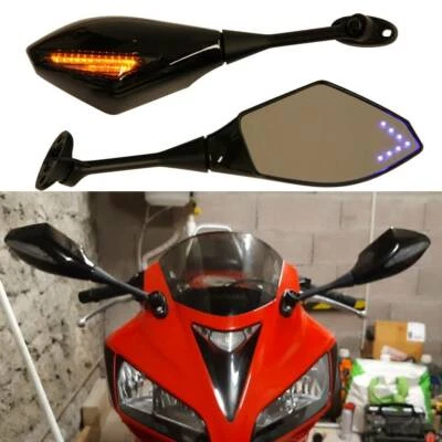 Espejos retrovisores LED para motocicleta 2004 2005 2006 2007 2011 Honda CBR125R EE. UU. Foto 1 de 4