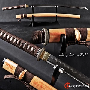 Espada afilada samurái japonesa Katana de acero T10 de acero templado de 40"" hecha a mano - Imagen 1 de 12