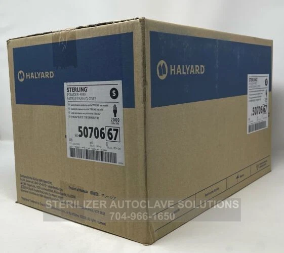 2x Halyard 50706 Nitrile Exam Gloves Small