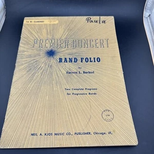 PREMIER CONCERT BAND FOLIO Forrest L Buchtel   1953 1st Bb Clarinet - Picture 1 of 5