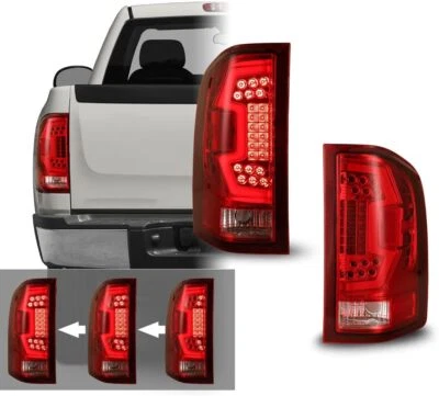 Luces traseras LED secuenciales para Chevy Silverado 1500 2500 HD 2007-2013 lámpara de freno Foto 1 de 4