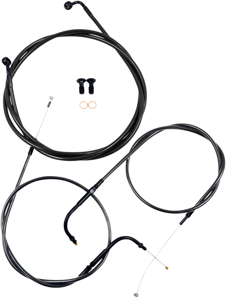 LA Choppers Cable/Brake Line Kit 18-20in. Ape Hangers Midnight #LA-8100KT-19M - Image 1 of 1