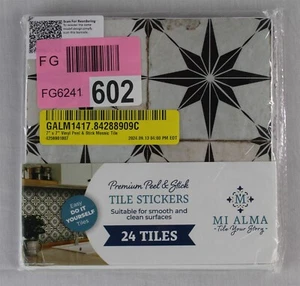 Mi Alma Premium Peel And Stick Decal Faux Tile Stickers – 3 Packs – Black - Picture 1 of 4