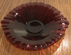 Anchor Hocking OLD CAFE ROYAL RUBY Pattern 8½" Tab Handled Tray / Bon Bon - Picture 1 of 3