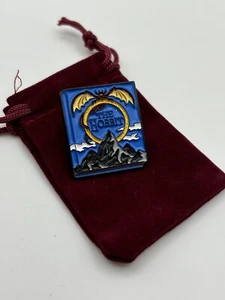 The Hobbit Book Pin | J.R.R Tolkien Smaug Bilbo Lonely Mountain Lotr Badge Gift - Picture 1 of 2