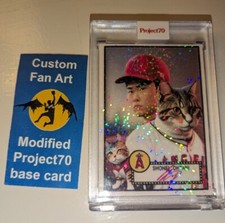 1/1 Topps Project70 / Shohei Ohtani Cat by Alex Pardee / custom mod card  *READ*